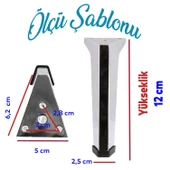 Sehpa Masa Puf Tabure Ünite Baza Koltuk Ayağı Mobilya Ayakları Ayağı Metal Ayakları 12 Cm Krom - 2