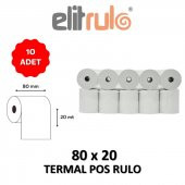 Elitrulo Termal Pos Rulo 80mm x 20mt - 10 Adet - 1