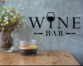 Dekoratif Duvar Sticker Şarap Kadehi Şarap Bar İçme İç Çıkartmaları - 1