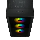 CORSAIR CC-9011204-WW ICUE 4000X RGB TEMPERLI CAM YAN PANEL MID TOWER BILGISAYAR KASASI SIYAH - 6