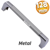 Side Mutfak Kulbu Çekmece Dolap Kulpu Metal Kulp Mobilya Dolabı Kulpları Krom Renk (128 MM-12.8 CM) thumbnail 1