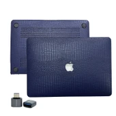 MacBook Pro 13 İnç Timsah Desenli Deri Kılıf Premium Sert TPU Darbe Koruma thumbnail 1