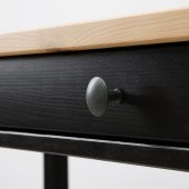 Çalışma Masası, Venge-Açık Kahverengi HEMNES 120x47 2 Çekmeceli Masif Ahşap Meridyendukkan - 3