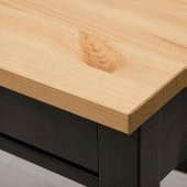 Çalışma Masası, Venge-Açık Kahverengi HEMNES 120x47 2 Çekmeceli Masif Ahşap Meridyendukkan - 6