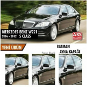 Mercedes Benz W221 2010-2013 Batman Yarasa Ayna Kapağı Piano Black Abs Plastik thumbnail 1