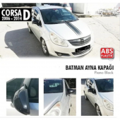 Opel Corsa D 2006-2014 Batman Yarasa Ayna Kapağı Piano Black Abs - 1
