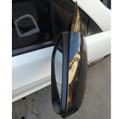 Hyundai Accent Blue  Batman Yarasa Ayna Kapağı Piano Black Abs Plastik thumbnail 6