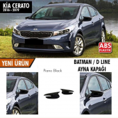 Kia Cerato Sinyalli Uyumlu 2016-2019 Batman Yarasa Ayna Kapağı Piano Black Abs Plastik thumbnail 5