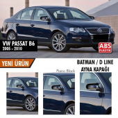 Volksvogen Passat B6 2005-2010 Uyumlu Batman Yarasa Ayna Kapağı Piano Black Abs Plastik - 1