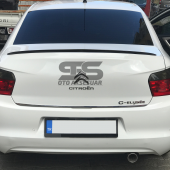 Citroen C Uyumlu Elysee Bagaj Üstü Slim Spoiler Parlak Siyah Piano Black - 3