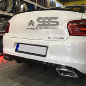Citroen C Uyumlu Elysee Bagaj Üstü Slim Spoiler Parlak Siyah Piano Black - 6