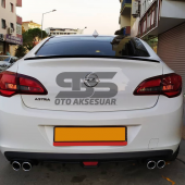 Opel Astra J Sedan Kasa Bagaj Üstü Slim Spoiler Piano Black Parlak thumbnail 4