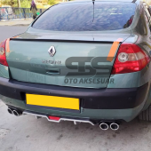 Renault Megane 2 Sedan Bagaj Üstü Spoiler Bagaj Çıtası Piano Black - 7
