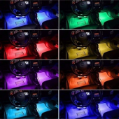 Müziğe Sese Duyarlı Ayak Altı Led Kumandalı Rgb - 3