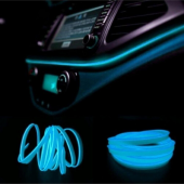 Araç Araba Içi Torpido Ledi Renkli Ip Neon Ip Led 2 Metre Buz Mavi NEON - 1