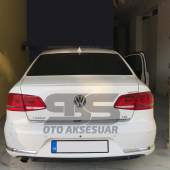 Wv Passat B7-B8-B8.5 Bagaj Üstü Slim Spoiler Piano Black Parlak Beyaz thumbnail 1