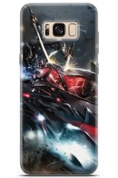 Samsung Galaxy S8 Uyumlu Kılıf Dc 07 Batman vs Deathstroke Desenli Kılıf Antrasit - 1