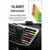 Araç Içi Klima Havalandırma Izgarası Gökkuşağı Trim Seti Film Şerit Havalandırma Izgarası Gökkuşağı Trim Şerit - 1