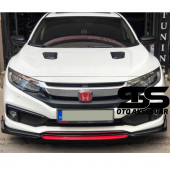 Honda Civic Fc5 Uyumlu Piano Black Kaput Üstü Havalandırma Izgarası - 1