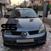 Renault Clio 2 Uyumlu Piano Black Kaput Üstü Havalandırma Izgarası thumbnail 1