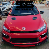 Volkswagen Scirocco Uyumlu Piano Black Kaput Üstü Havalandırma Izgarası thumbnail 1