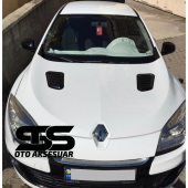 Renault Megan 3 Uyumlu Piano Black Kaput Üstü Havalandırma Izgarası thumbnail 2