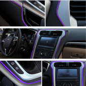 Araç İçi Dekoratif Torpido Ve Kapı Döşeme Fitili Neon Ip 5 Metre Mor - 6