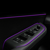 Araç İçi Dekoratif Torpido Ve Kapı Döşeme Fitili Neon Ip 5 Metre Mor - 3