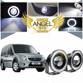 Ford Transit Connect Uyumlu, Universal Mercekli Led Angel Sis Farı, 76mm Beyaz Renk - 1