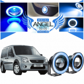 Ford Transit Connect Uyumlu, Universal Mercekli Led Angel Sis Farı, 76mm Buz Mavi Renk - 1