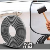 Oto Araç Kapı Koruma Fitili 5metre Parlak Gri Renk Çarpma Çizilme Önleyici Fitil - 1