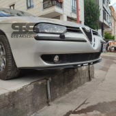 Alfa Romeo 156 Cupra R Uyumlu Ön Lip Mat Siyah Ön Tampon Lip thumbnail 2