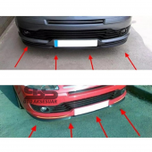 Citroen C4 Cupra R Uyumlu Ön Lip Mat Siyah Ön Tampon Lip thumbnail 1