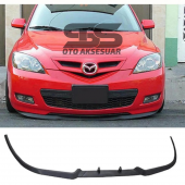 Mazda 3 Cupra R Uyumlu Ön Lip Mat Siyah Ön Tampon Lip thumbnail 1