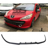 Peugeot 207 Cupra R Uyumlu Ön Lip Mat Siyah Ön Tampon Lip - 1