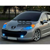 Peugeot 207 Cupra R Uyumlu Ön Lip Mat Siyah Ön Tampon Lip - 3