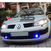 Renault Megane 2 Cupra R Uyumlu Ön Lip Mat Siyah Ön Tampon Lip thumbnail 3