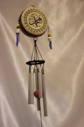 Deprem Zili Rüzgar Çanı Allah Hz Muhammet Feng Shui 5 Metal Boru thumbnail 1