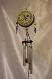 Deprem Zili Rüzgar Çanı Allah Hz Muhammet Feng Shui 5 Metal Boru thumbnail 3