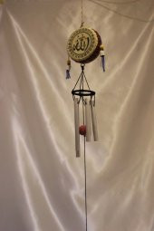 Deprem Zili Rüzgar Çanı Allah Hz Muhammet Feng Shui 5 Metal Boru thumbnail 5