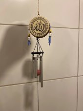 Deprem Zili Rüzgar Çanı Allah Hz Muhammet Feng Shui 5 Metal Boru thumbnail 6