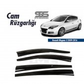 Cam Rüzgarlığı Renault Megane 2009-2016 Mügen Tip Piano Black thumbnail 1