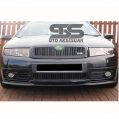 Skoda Fabia Mk1 Cupra R Uyumlu Ön Lip Mat Siyah Ön Tampon Lip - 3