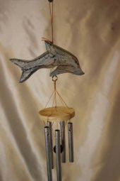 Deprem Çanı Zili Rüzgar Çanı Balık Feng Shui 5 Metal Boru thumbnail 4