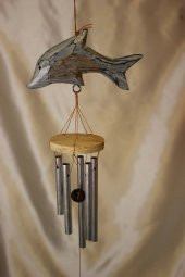 Deprem Çanı Zili Rüzgar Çanı Balık Feng Shui 5 Metal Boru thumbnail 6