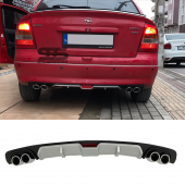 Opel Astra G Difüzör Arka Tampon Eki 4 Egzoz Çıkışlı Gri thumbnail 1