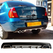 Ranault Clio 2 Sedan Difüzör Arka Tampon Eki 2 Egzoz Çıkışlı Gri Lüx Tip thumbnail 1