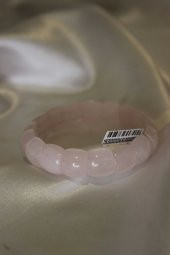 Pembe Quarts Doğal Taş Bileklik Hand Made - 5