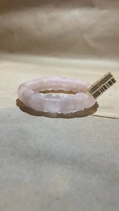 Pembe Quarts Doğal Taş Bileklik Hand Made - 6