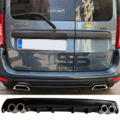 Dacia Logan Difüzör Arka Tampon Eki 4 Egzoz Çıkışlı Siyah Lüx Tip thumbnail 1